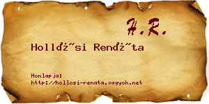 Hollósi Renáta névjegykártya