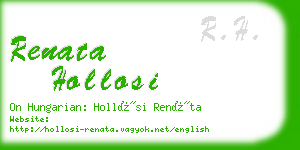 renata hollosi business card